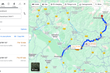 haridwar to sonprayag distance