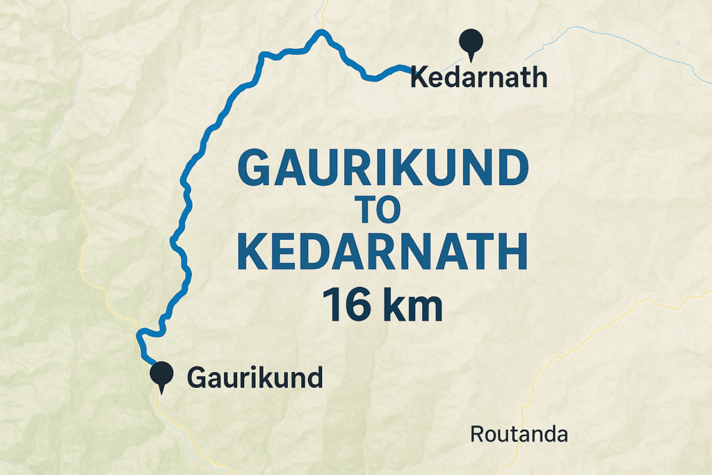 gaurikund to kedarnath distance