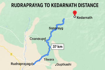 Rudraprayag to Kedarnath Distance