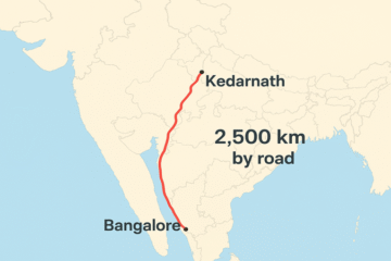 Bangalore to Kedarnath Distance