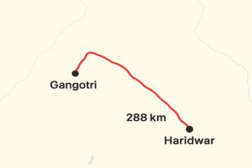 Haridwar to Gangotri Distance