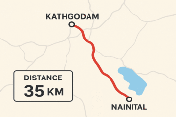kathgodam to nainital distance
