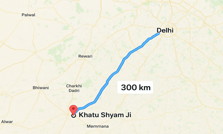 Delhi to Khatu Shyam Distance