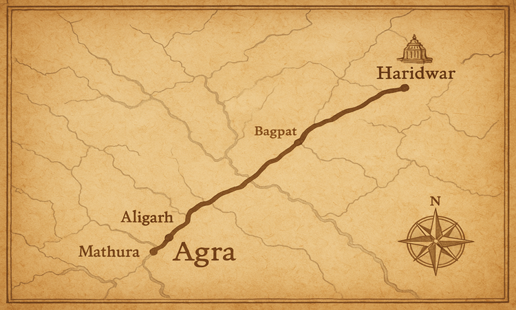 Agra to Haridwar Distance