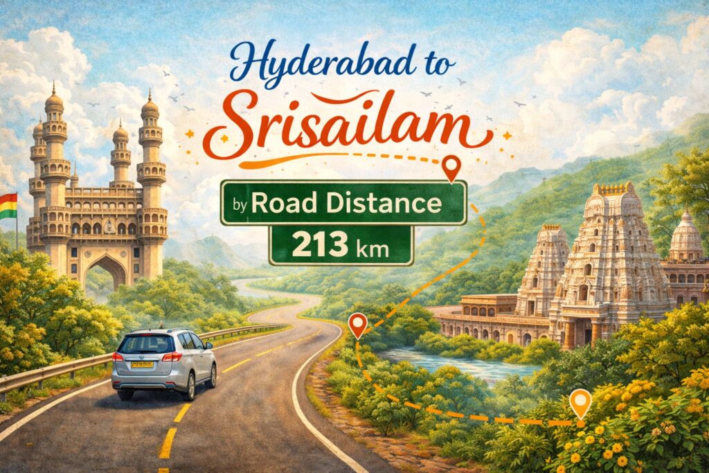 Hyderabad to Srisailam by Road Distance
