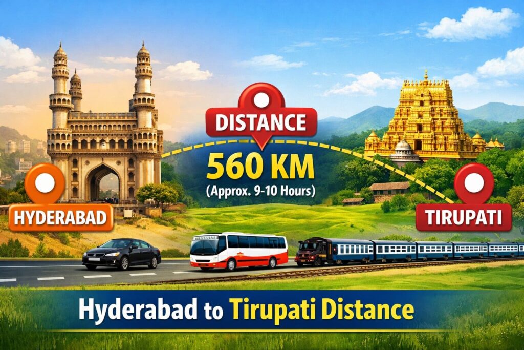 Hyderabad to Tirupati Distance