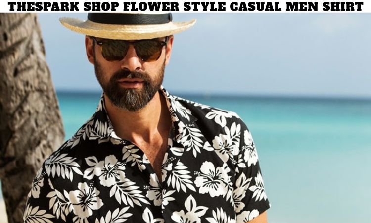 TheSpark Shop Flower Style Casual Men Shirt