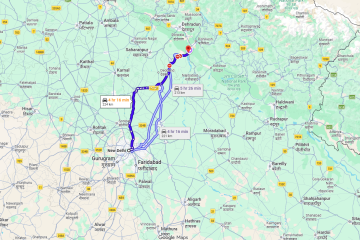 Distance Between Delhi and Haridwar